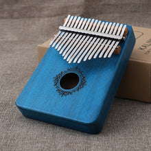Load image into Gallery viewer, 17-Key Mahogany Kalimba African Thumb Piano with instructions, tuning hammer