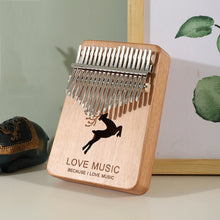 Load image into Gallery viewer, 17-Key Mahogany Kalimba African Thumb Piano with instructions, tuning hammer
