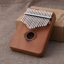 Load image into Gallery viewer, 17-Key Mahogany Kalimba African Thumb Piano with instructions, tuning hammer