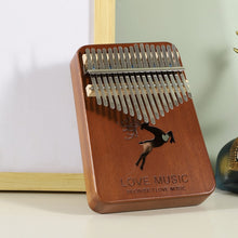 Load image into Gallery viewer, 17-Key Mahogany Kalimba African Thumb Piano with instructions, tuning hammer