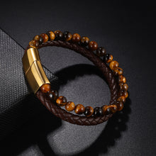 Load image into Gallery viewer, Men's Yellow Tiger Eye Bracelet