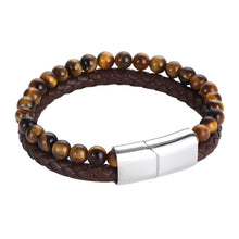 Load image into Gallery viewer, Men's Yellow Tiger Eye Bracelet
