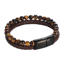 Load image into Gallery viewer, Men's Yellow Tiger Eye Bracelet
