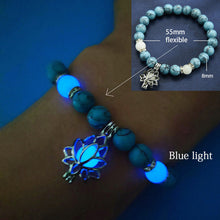 Load image into Gallery viewer, Natural Stone Yoga Healing Luminous Glow-In-the-Dark Bracelet