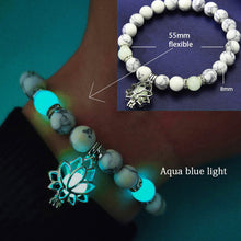 Load image into Gallery viewer, Natural Stone Yoga Healing Luminous Glow-In-the-Dark Bracelet