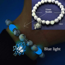 Load image into Gallery viewer, Natural Stone Yoga Healing Luminous Glow-In-the-Dark Bracelet
