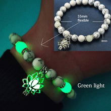 Load image into Gallery viewer, Natural Stone Yoga Healing Luminous Glow-In-the-Dark Bracelet